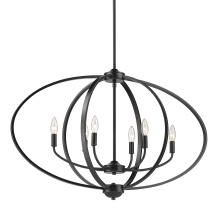 Golden 3167-LP BLK - Golden Lighting Colson 6-light Island Light in Matte Black
